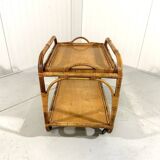 Rattan trolley with serving tray 1950’s