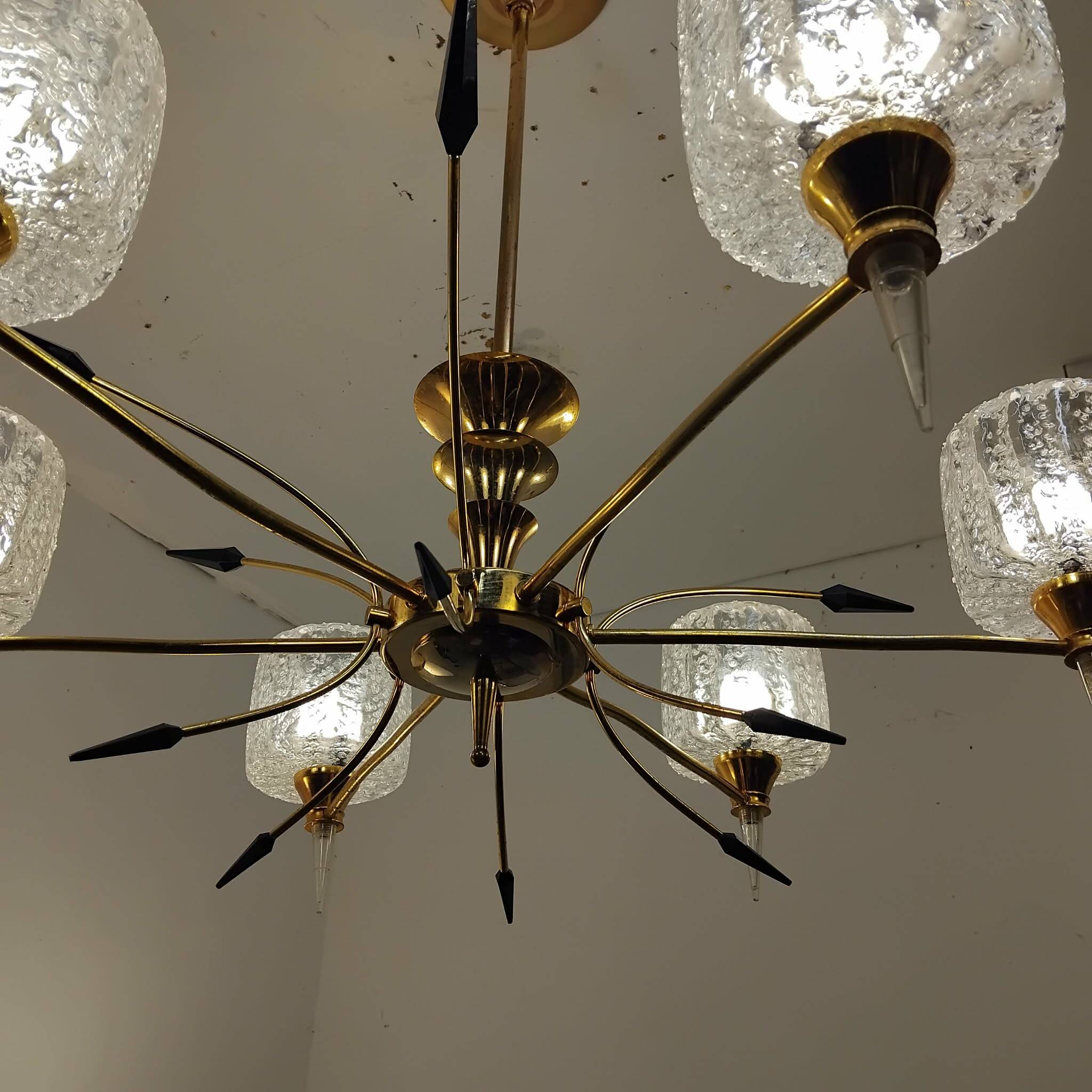 Light fixture from the 40s/50s with 6 arms.