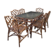 Dining room in rattan and bamboo