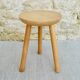 Tripod stool in light wood, 60s