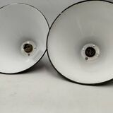 Enamelled sheet metal cone pendants