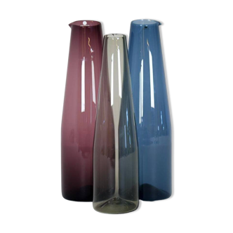 Midcentury Collection of 3 Bird Carafes by Iittala, Timo Sarpaneva, Finland, 1950s