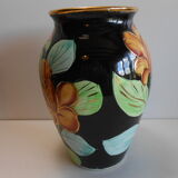Vase polychrome vallauris jtf floral 50
