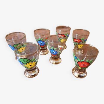 Set of 7 original liqueur glasses