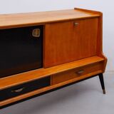 Oswald Vermaercke Sideboard with Black and White Sliding Doors, 1950s for V