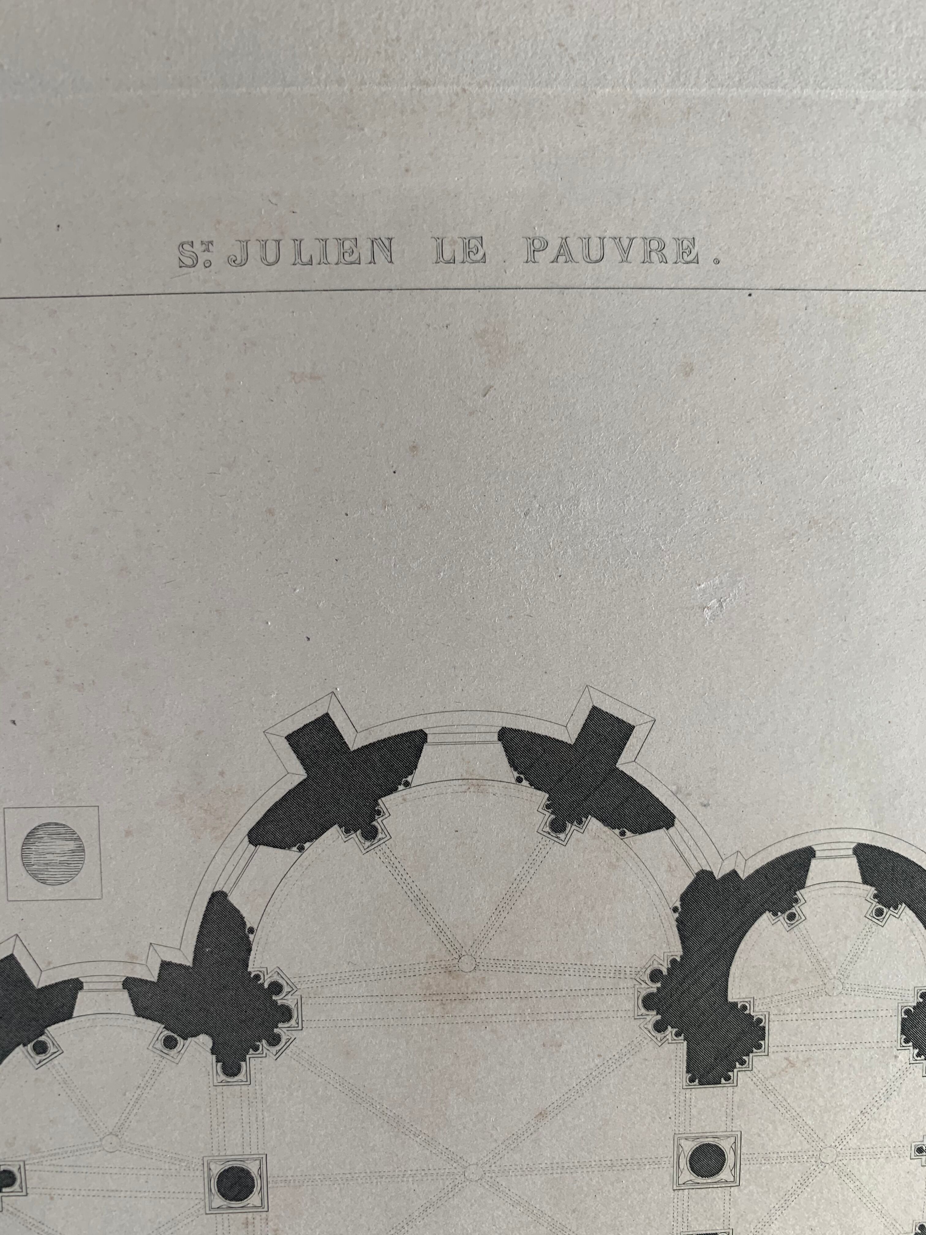 Engraving of ancient architecture