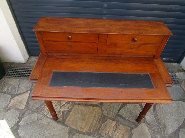 Old wooden stepped desk