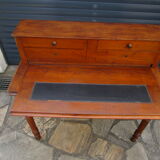 Old wooden stepped desk