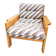 Fauteuil scandinave en pin massif 1970