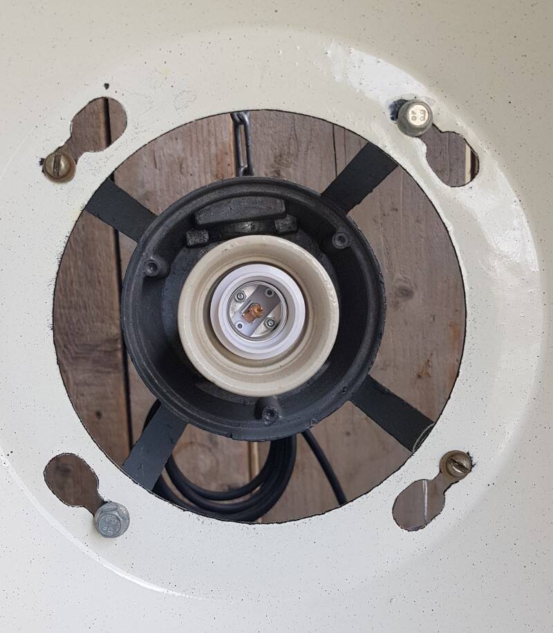 Authentic industrial enamel hanging lamp black