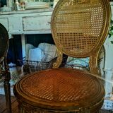 Set of Louis XVI-style bench and 2 chairs