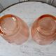 Duo of pink art deco vases