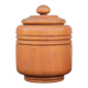Art Deco wooden box, storage box, turned wooden pot, pot with lid, interior decoration.