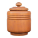Art Deco wooden box, storage box, turned wooden pot, pot with lid, interior decoration.