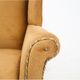 Yellow wingback armchair, Northern Europe, circa 1940s