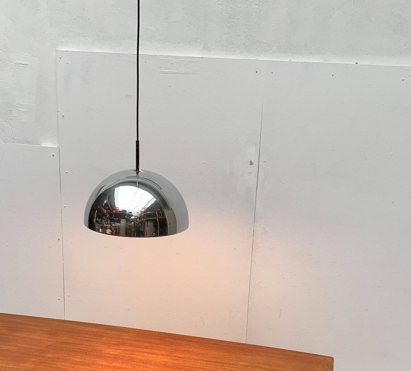 German mid-century dome pendant lamp by Staff Leuchten, 1960s.