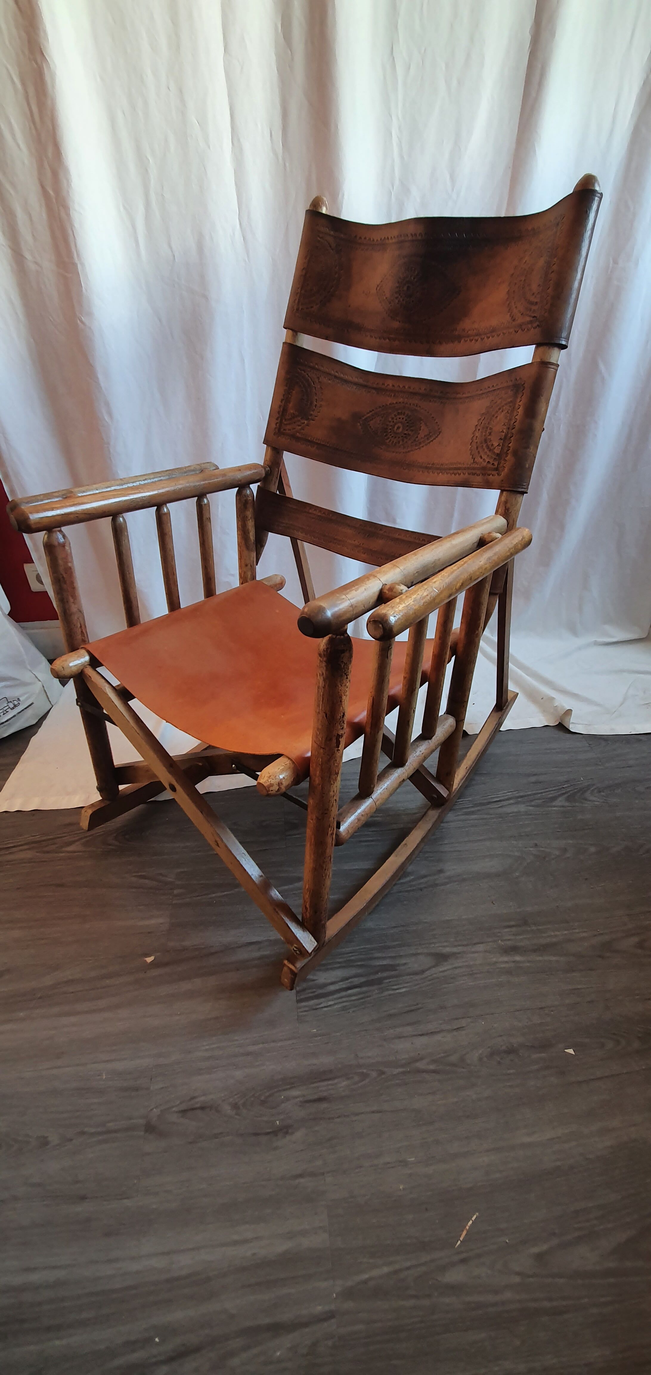 1950 leather rocking chair