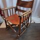 1950 leather rocking chair