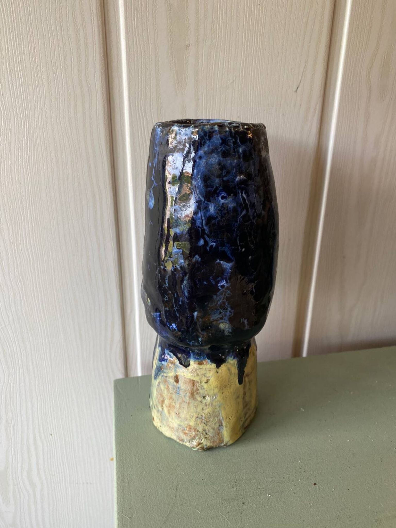 Signed terracotta vase