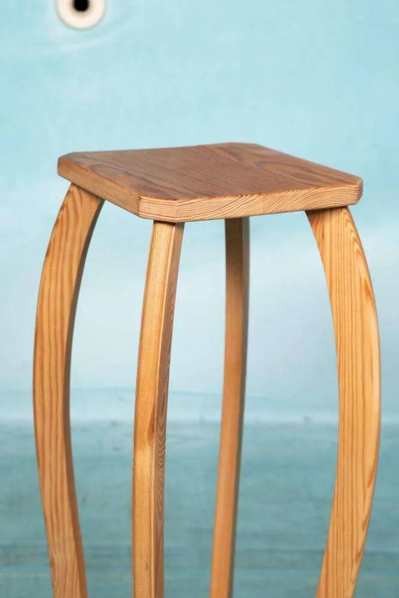 Vintage pine plant shelf, plant stand Sweden 1960