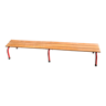 Vintage school bench red base