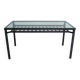 Glass and black metal table – sleek and contemporary design