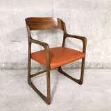 Vintage sleigh armchair brand Baumann 70s