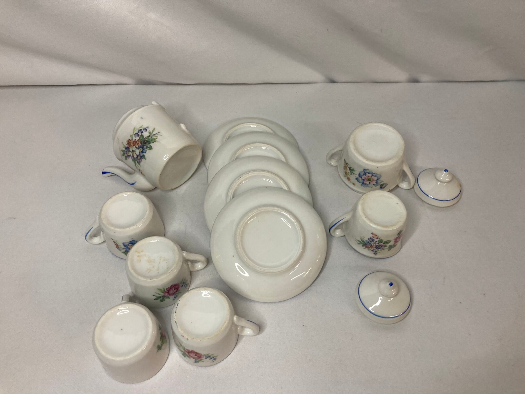 Antique toy porcelain dinette 1960s