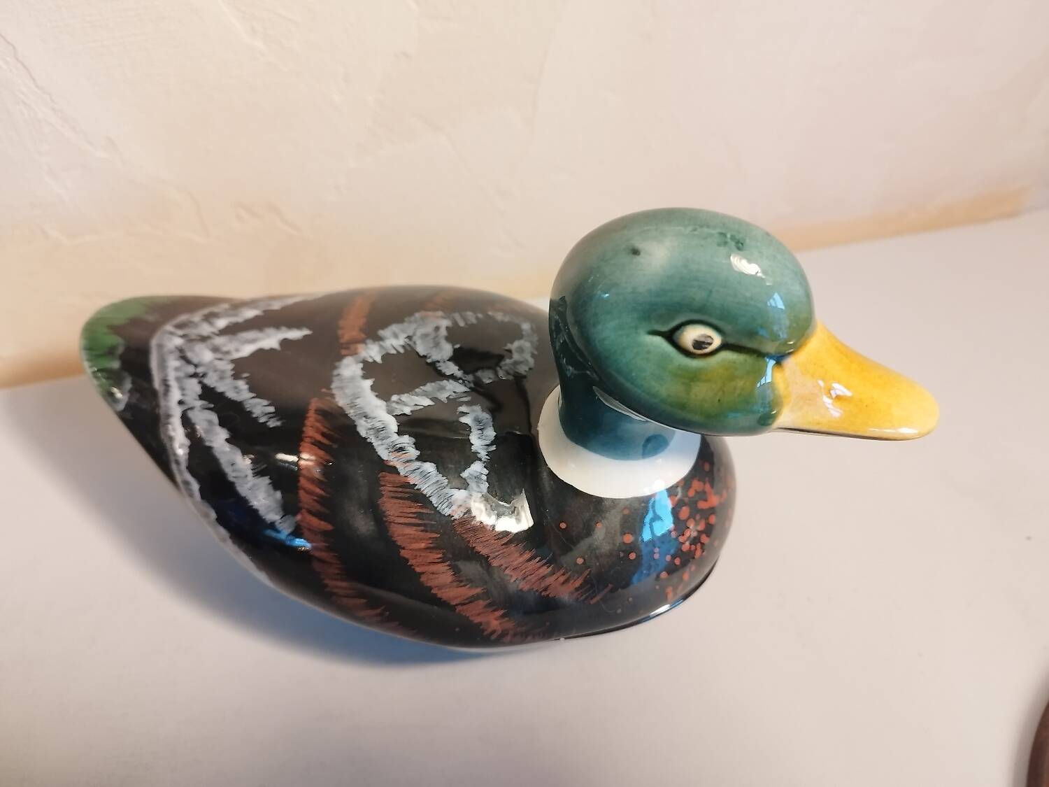 Ceramic duck emptier by Michel Caugant