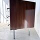 Commode teck poignées cuir 1960