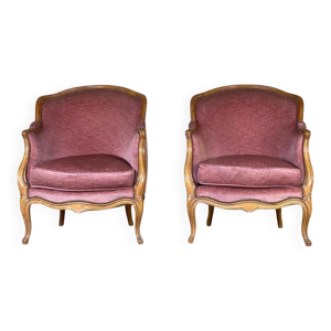 Paire bergères - velours