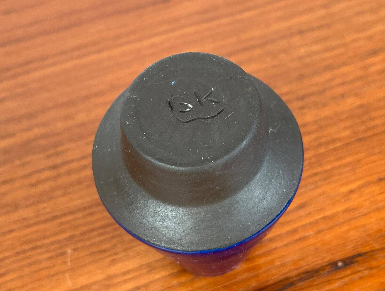 Mid-Century German Small Minimalist Studio Pottery Vase from BKW Böttger Keramik Wandsbek, Hamburg, 1960s