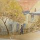 Watercolor "street corner"
