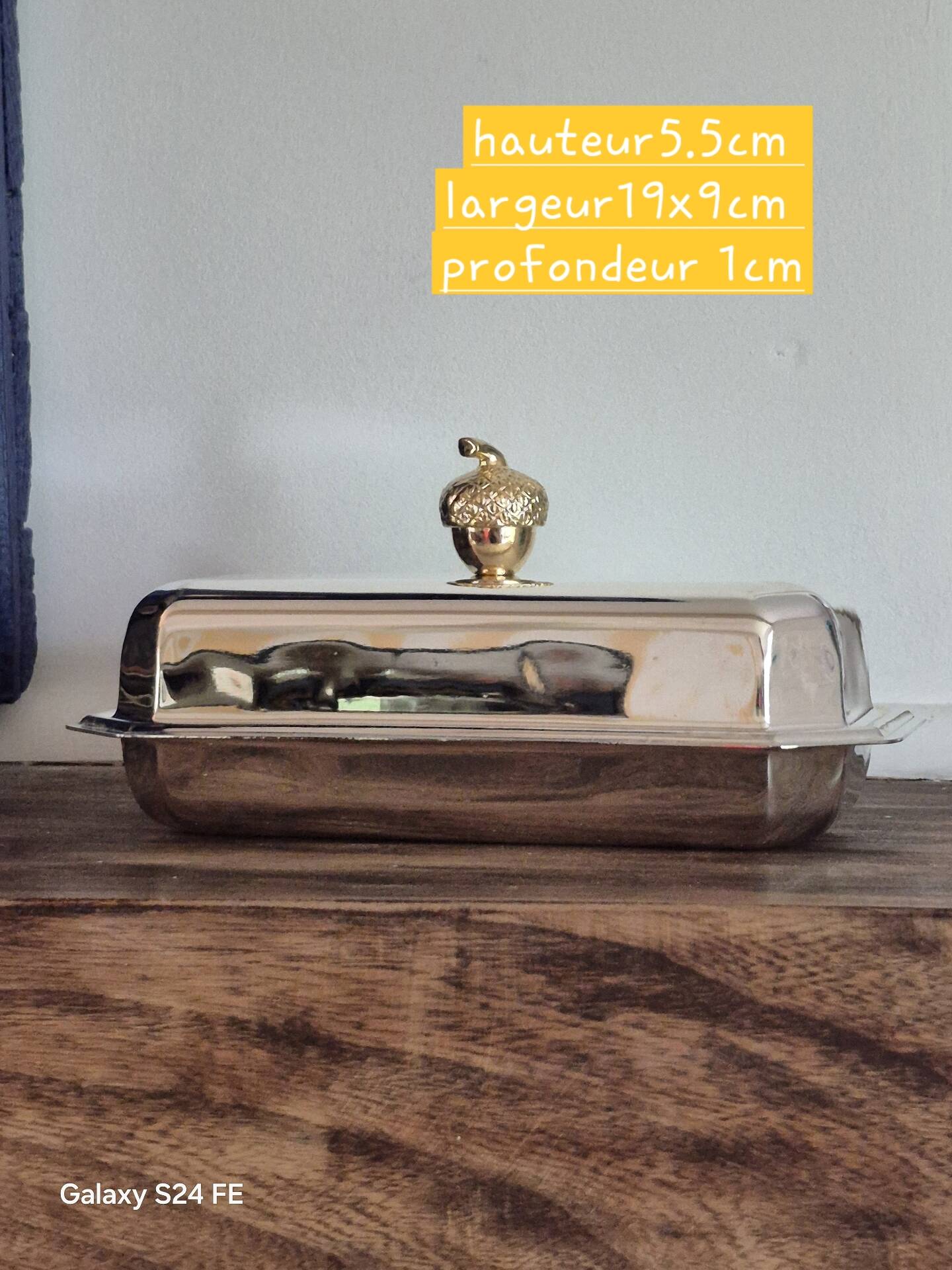 Metal butter dish
