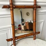 Wooden barber mirror Bamboo style 20-30s