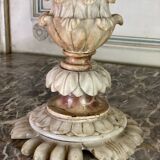 Pair of marble and alabaster candlesticks circa 1880