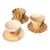 Set of 3 ceramic cups and their saucers – handmade