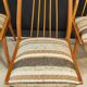Six mid century dining table chairs