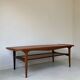 Vintage wooden coffee table with reversible Formica top