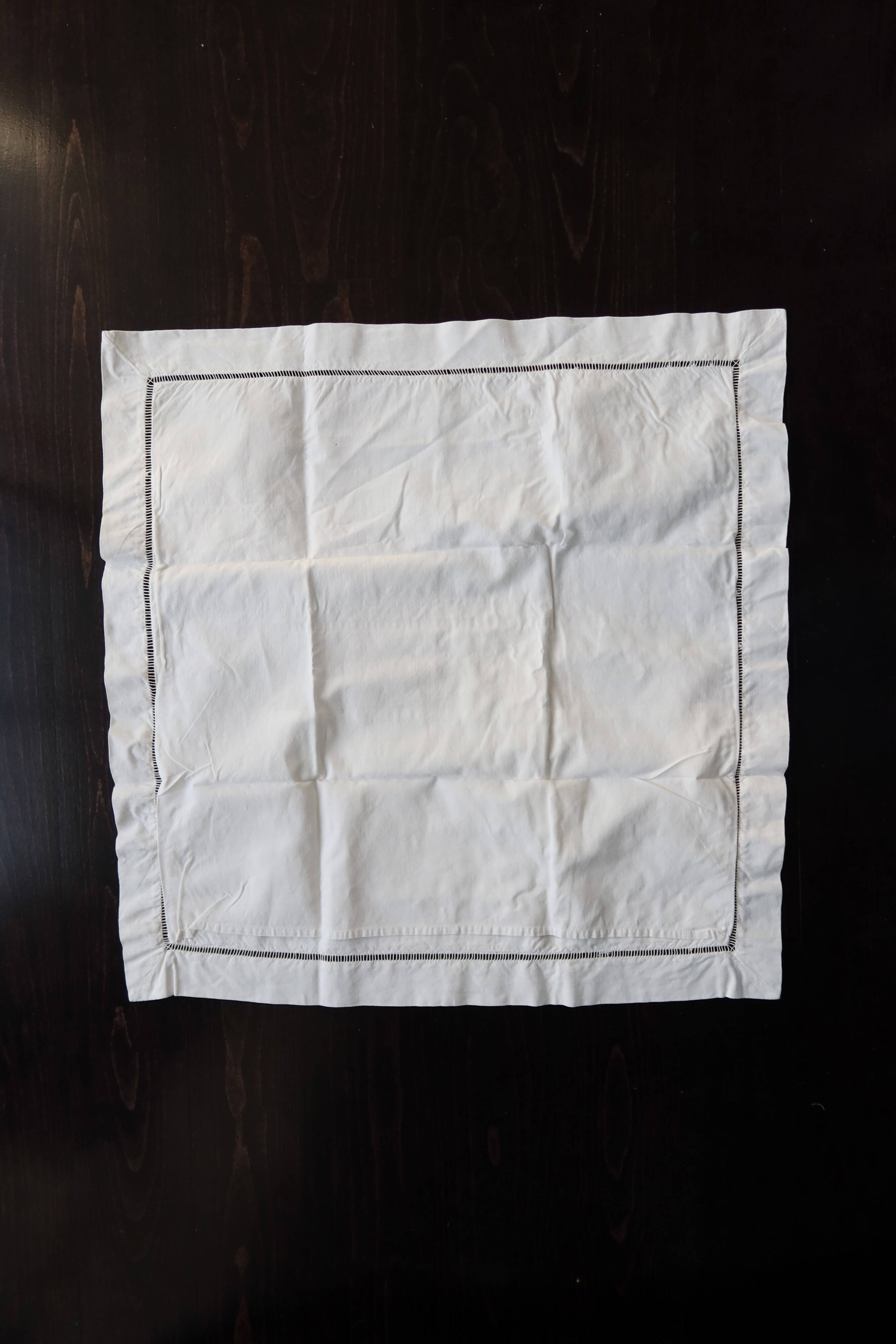 Antique embroidered pillowcase