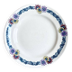 Footed plate / Longchamp / polychrome iron earth