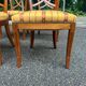 4 Matignon chairs by René Trotel in solid cherry wood and yellow fabric from the 1960s.