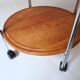 Foldable wooden rolling dessert trolley