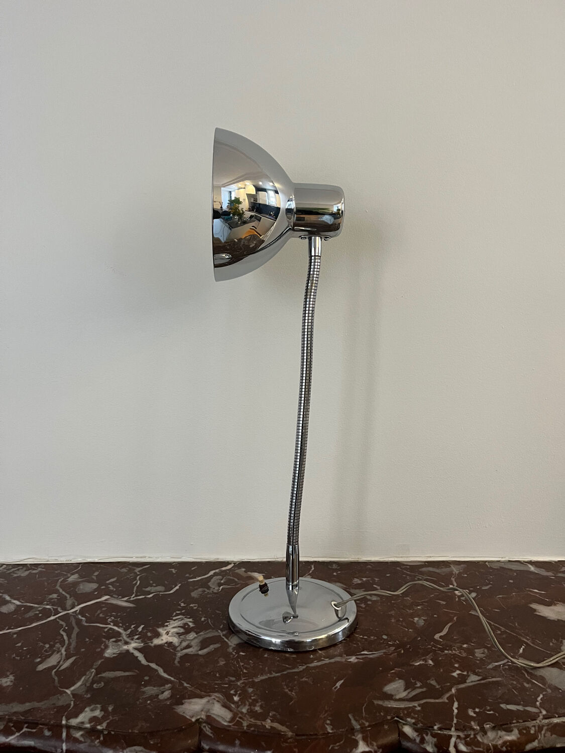 Vintage chrome flexible table lamp - 1960s