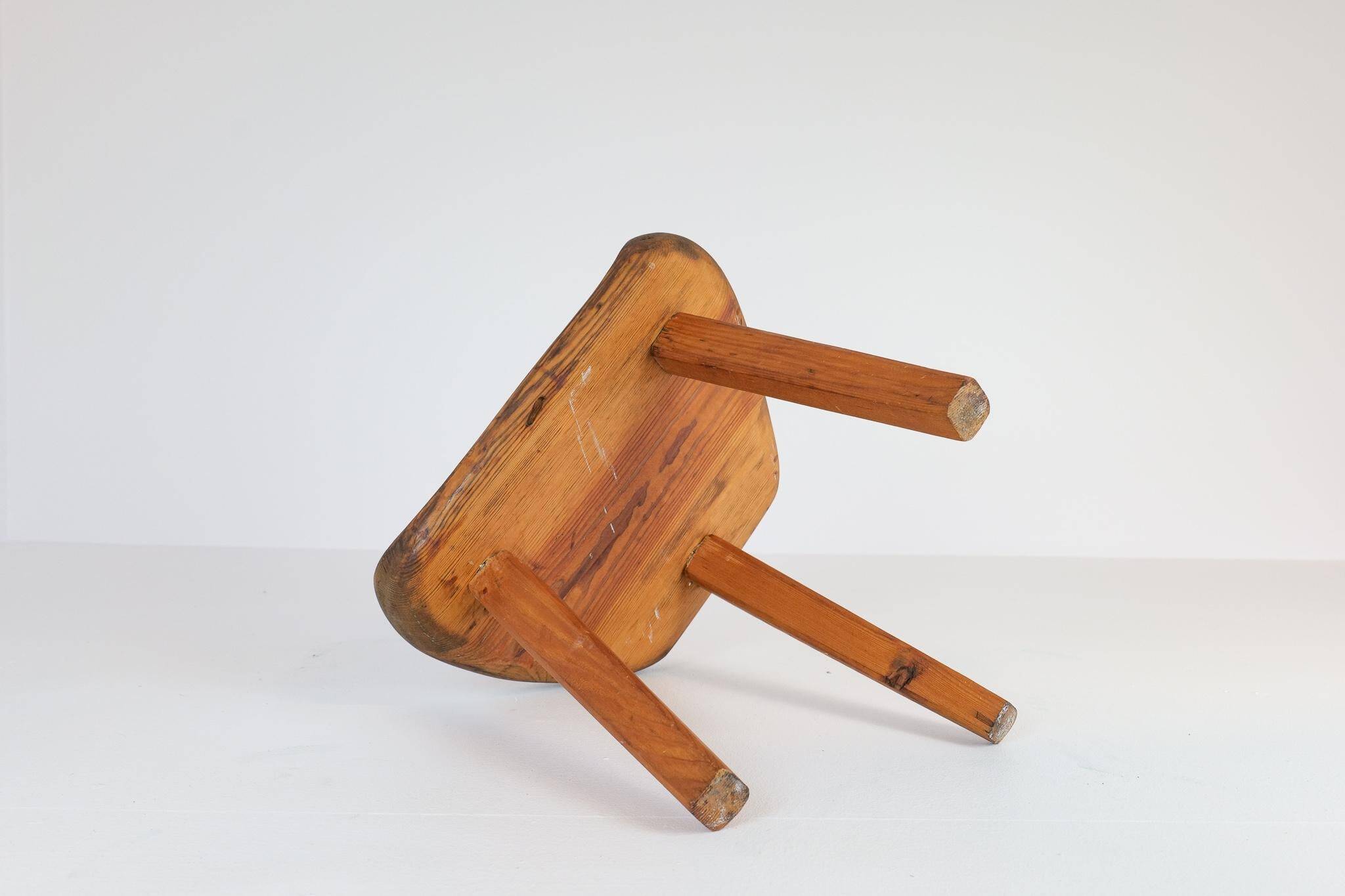 Swedish pine stool, 1960s