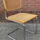 Ensemble de 4 Chaises vintage modèle Cesca B32 en chrome et bois