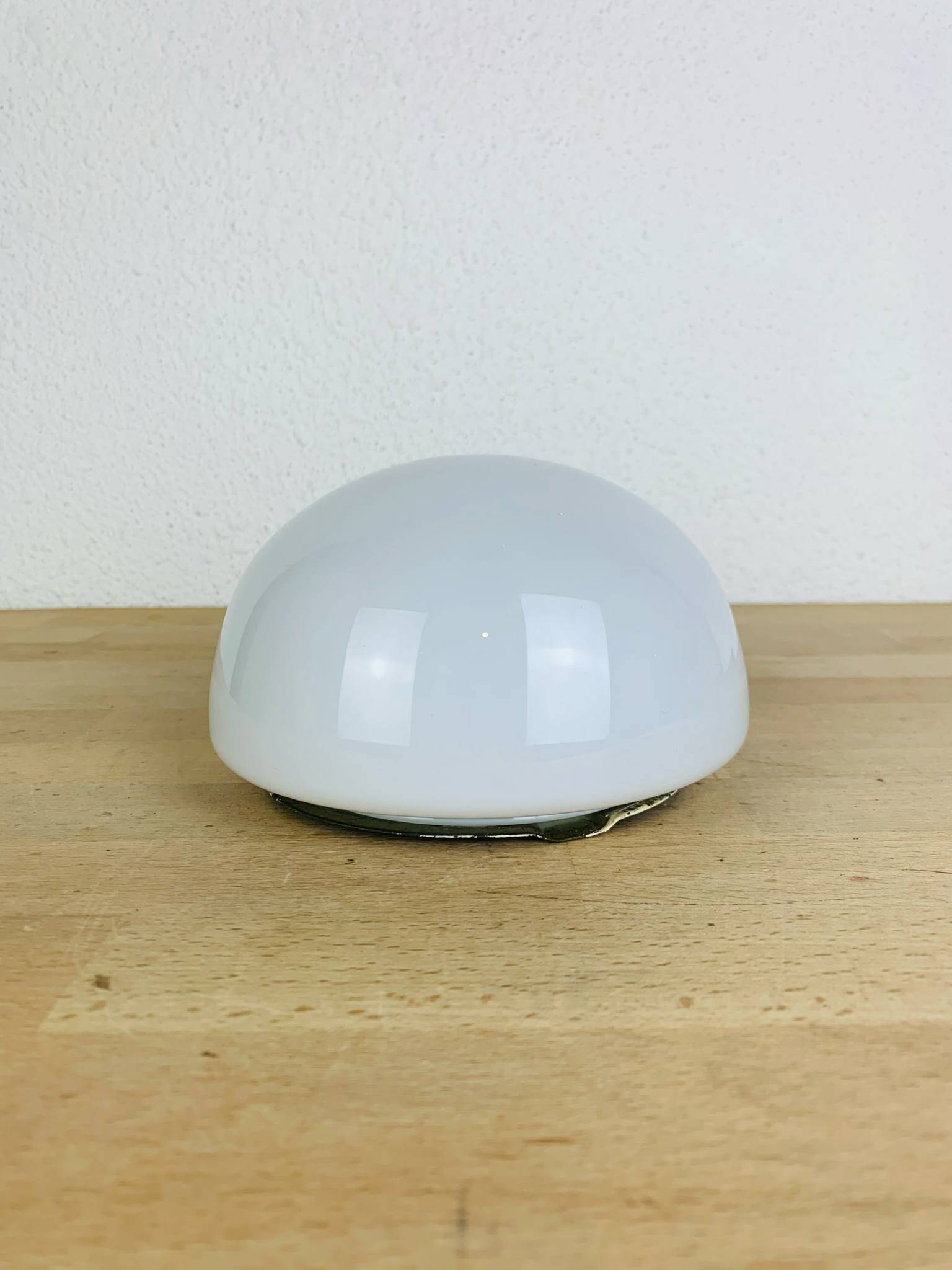 Vintage half-sphere opaline ball wall light
