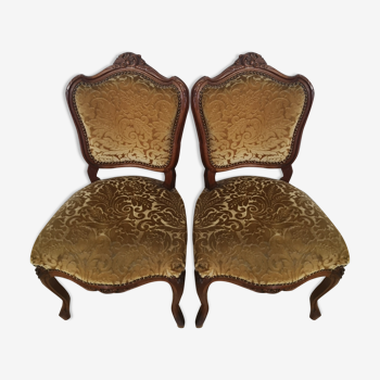 Lot de chaises coin du feu Louis XV