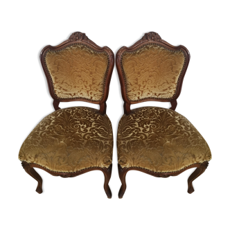 Lot de chaises coin du feu Louis XV