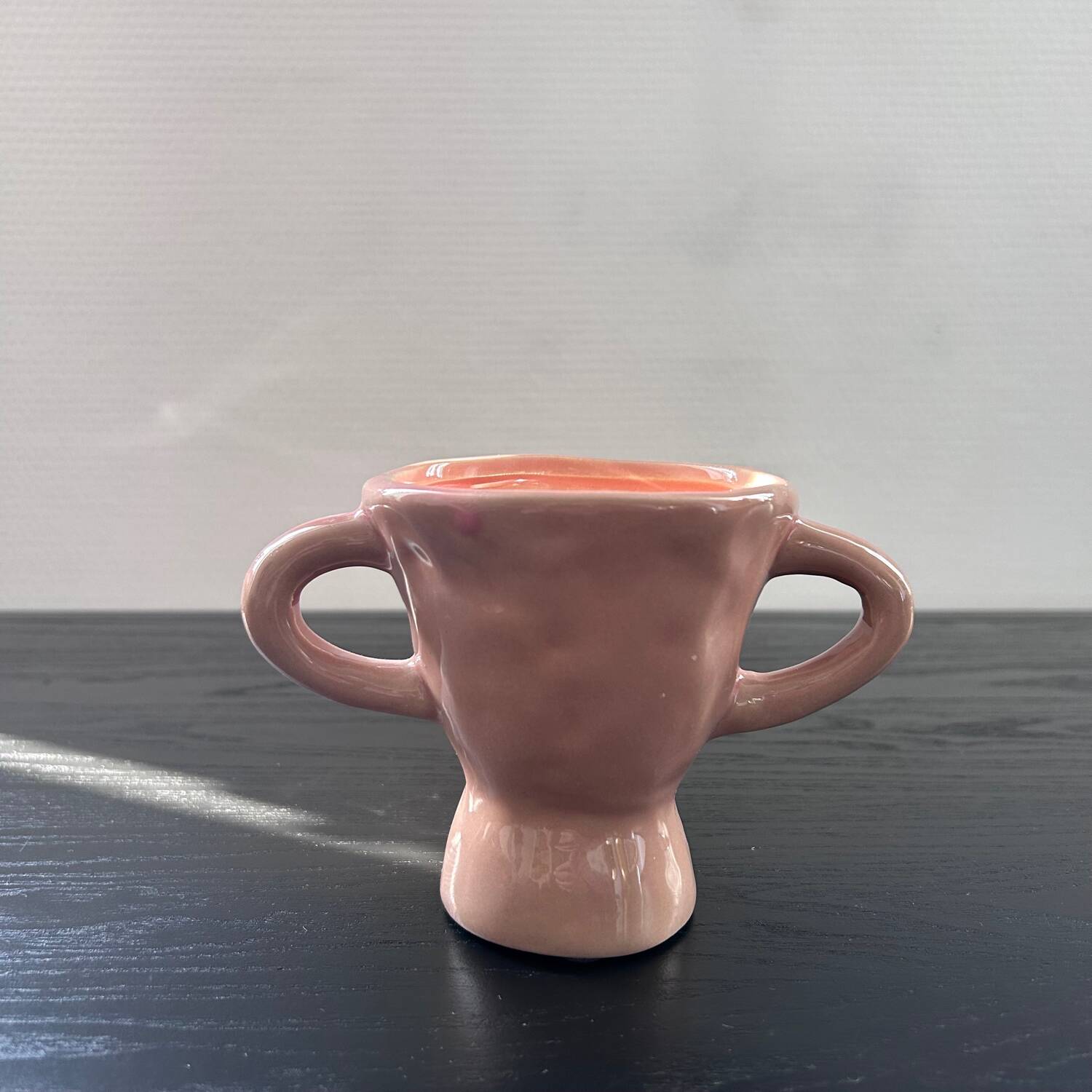 Pink handmade vase
